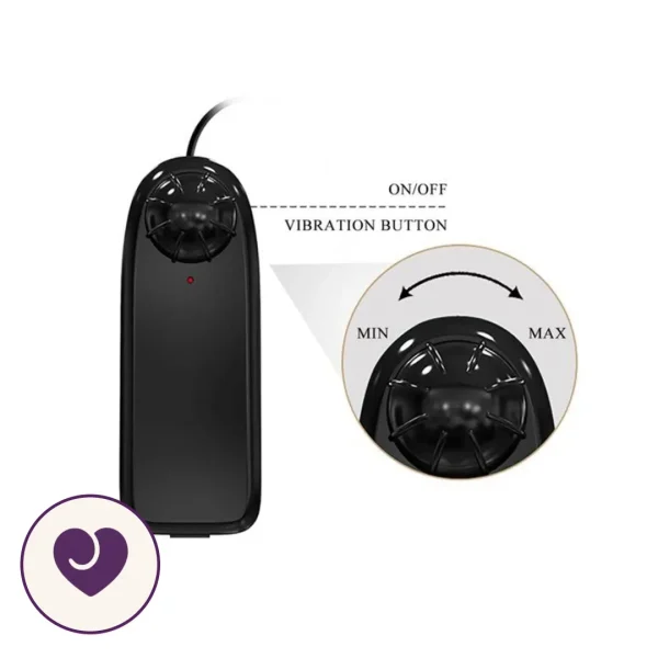 10 Inch Vibrating Strap-On Dildo with Wired Remote