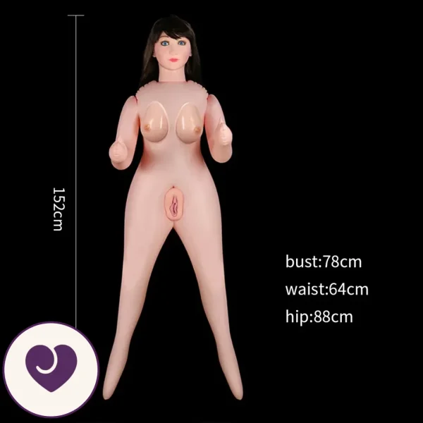 152 cm Inflatable Full-Body Love Doll with Silicone Details