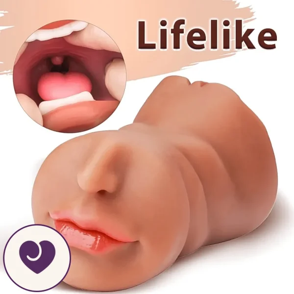 3-in-1 Silicone Masturbator Sleeve with Textured Channels