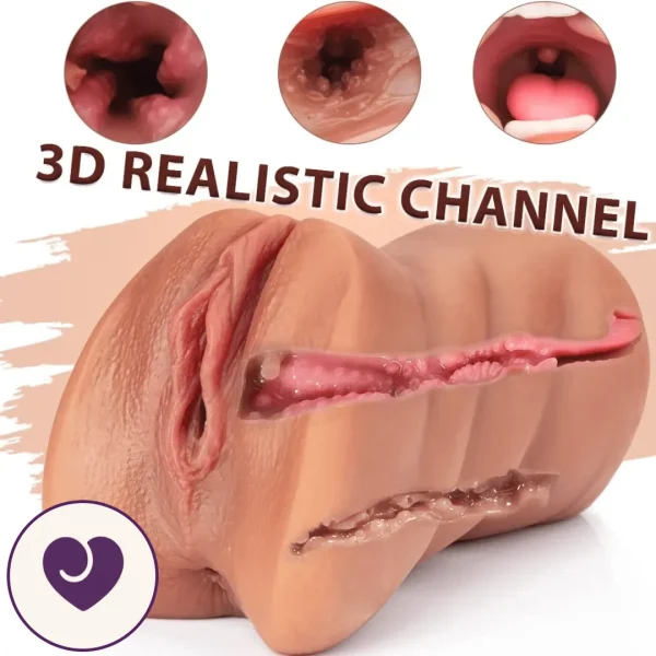 3-in-1 Silicone Masturbator Sleeve with Textured Channels