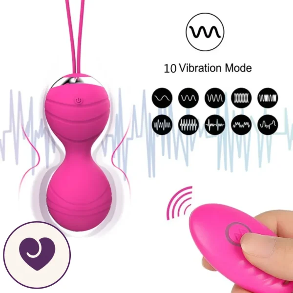 4 Piece Vibrating Kegel Ball Set With Remote