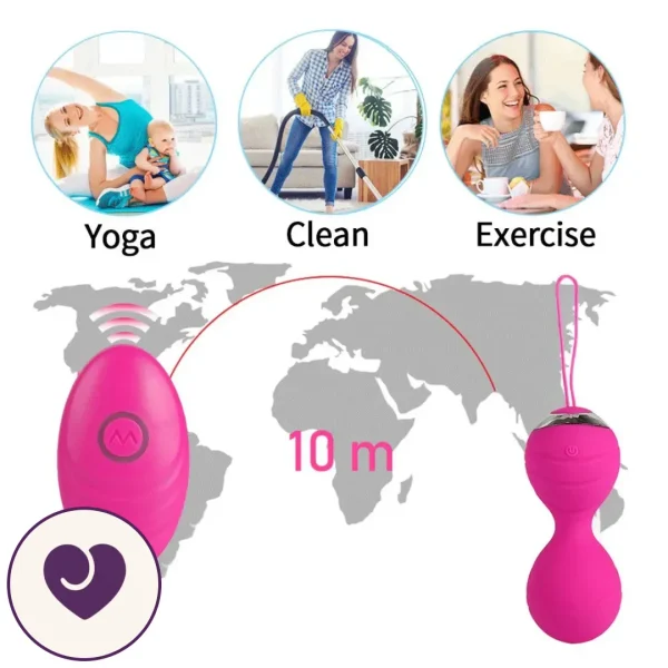 4 Piece Vibrating Kegel Ball Set With Remote