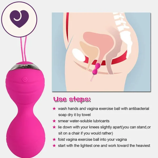 4 Piece Vibrating Kegel Ball Set With Remote