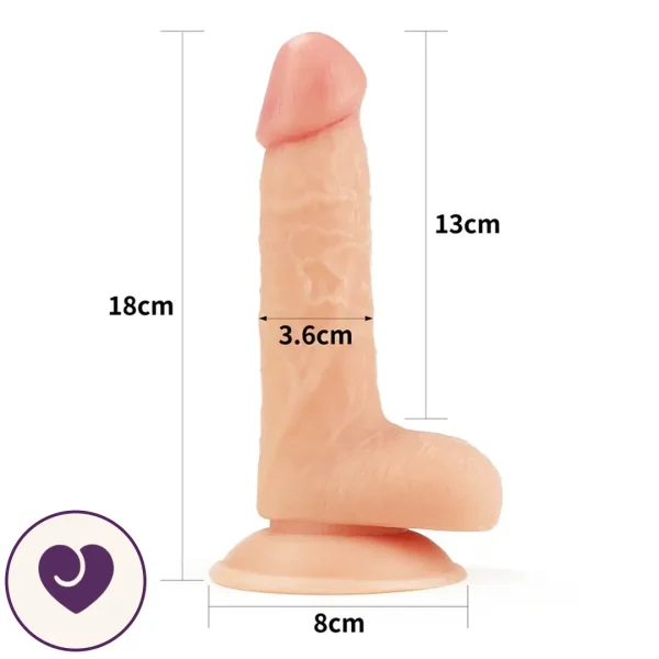 7-Inch Ultra-Soft Realistic Dildo with Suction Base