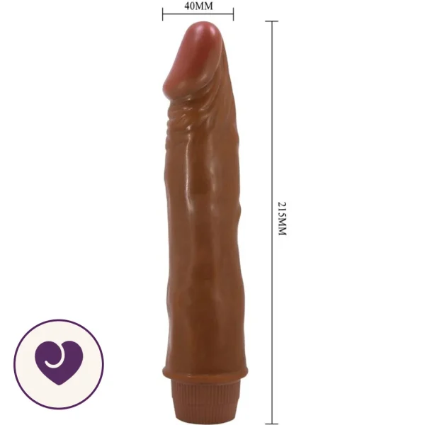 8.3 Inch Multi-Speed Vibrating Dildo with Veined Caramel Shaft