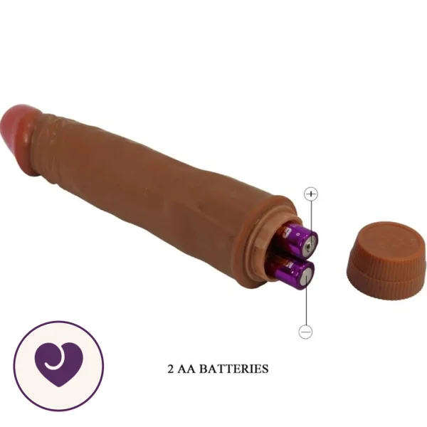 8.3 Inch Multi-Speed Vibrating Dildo with Veined Caramel Shaft