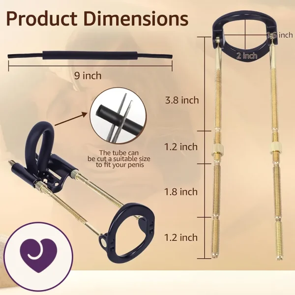 Adjustable Progrowth Penis Extender with 180° Angle Control