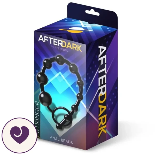 After Dark 30 cm Black Silicone Anal Beads
