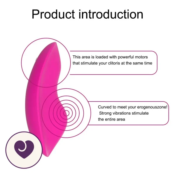 App-Controlled Wearable Clitoral Vibrator with 9 Modes