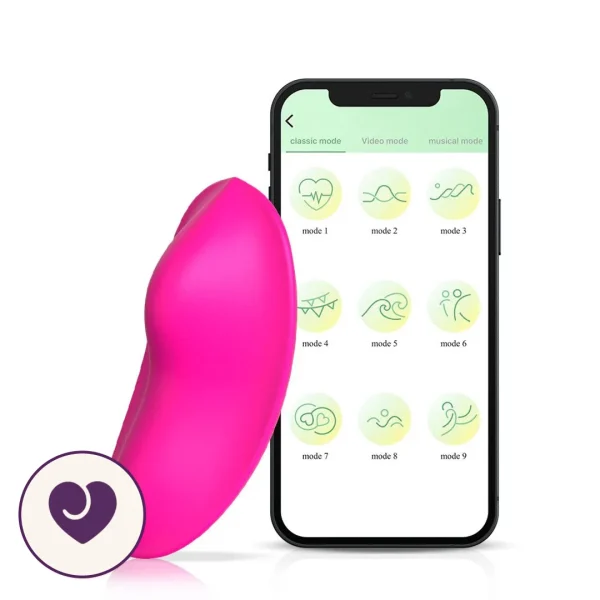 App-Controlled Wearable Clitoral Vibrator with 9 Modes