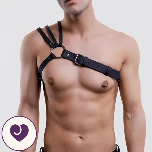 Asymmetric Faux Leather Shoulder Harness