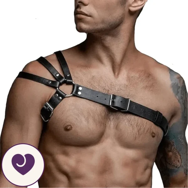Asymmetric Faux Leather Shoulder Harness