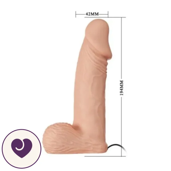 Baile 19cm Vibrating Strap-On Dildo with Adjustable Harness