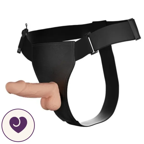 Baile 19cm Vibrating Strap-On Dildo with Adjustable Harness