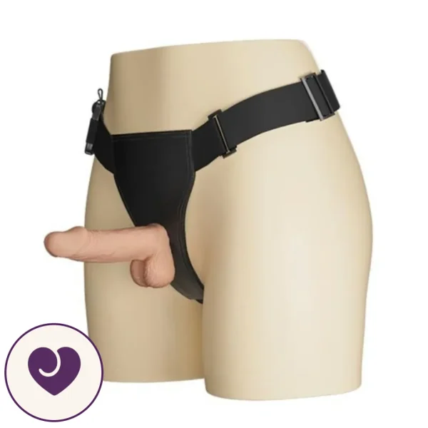 Baile 19cm Vibrating Strap-On Dildo with Adjustable Harness