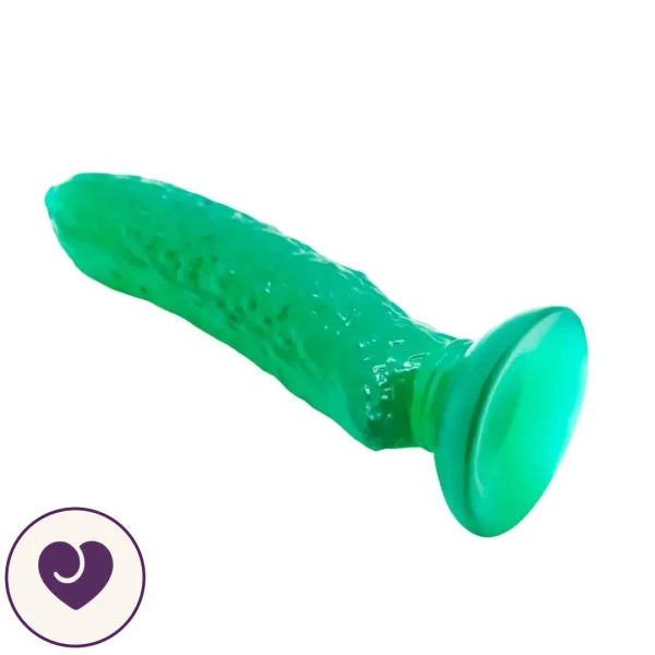 Baile Cucumber-Shaped Textured Dildo with Suction Base