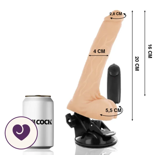 BaseCock 8 Inch Realistic Vibrating Dildo with Suction Base