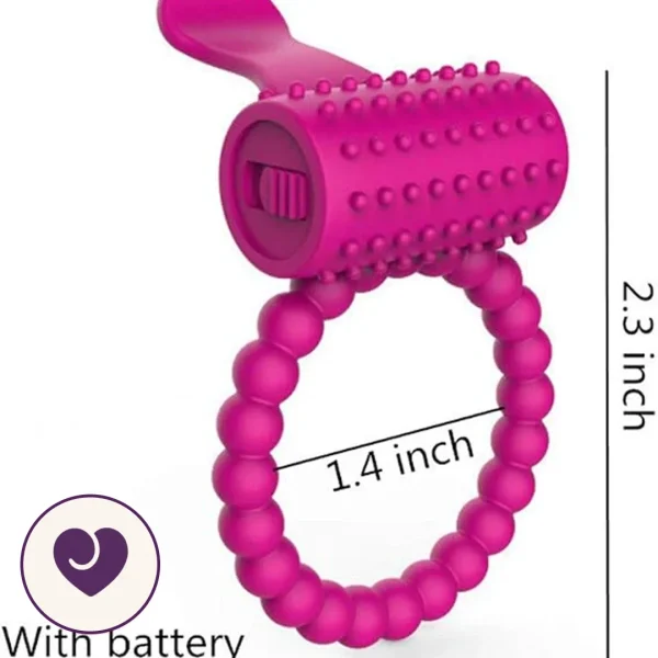 Beaded Silicone Dual Stimulation Vibrating Ring