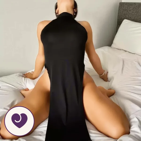 Black Halter Backless Gown with Side Split