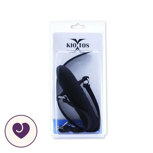 Black Silicone Double-Ended Dildo Gag Harness