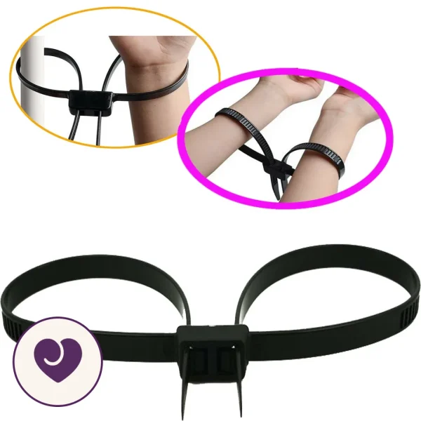 Black Zip Tie Restraint Cuffs