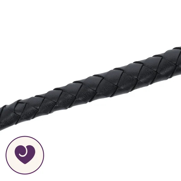 Braided Snakeskin-Print Faux Leather Whip, 210 cm