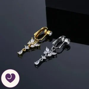 Butterfly Clip-On Belly Jewel, Gold or Silver