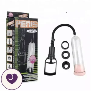 Clear Chamber Manual Penis Pump with Masturbator Sleeve