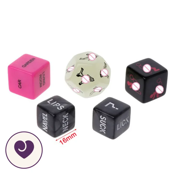 Couples Sex Dice Game with Glow-in-the-Dark Die