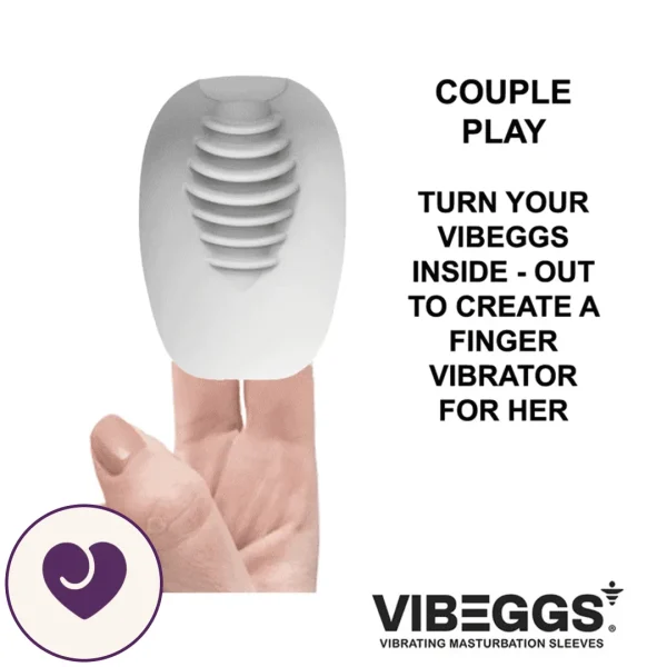 Couples Vibrating Egg Masturbator with Finger Mode