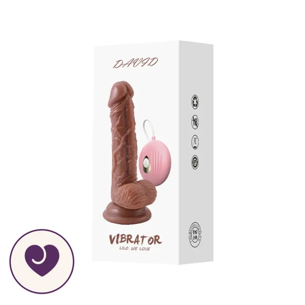 David Veined Realistic Dildo With 10-Mode Remote