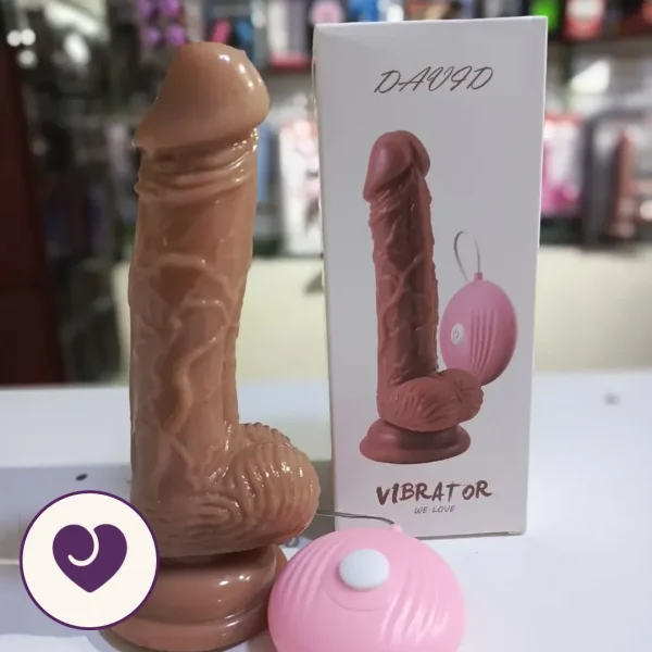 David Veined Realistic Dildo With 10-Mode Remote