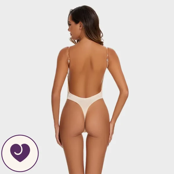 Deep Plunge Thong Bodysuit Shaper