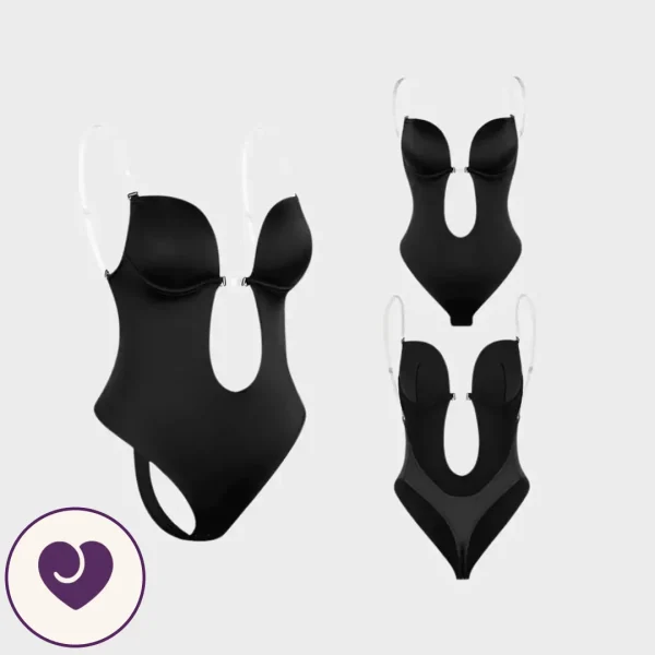 Deep Plunge Thong Bodysuit Shaper