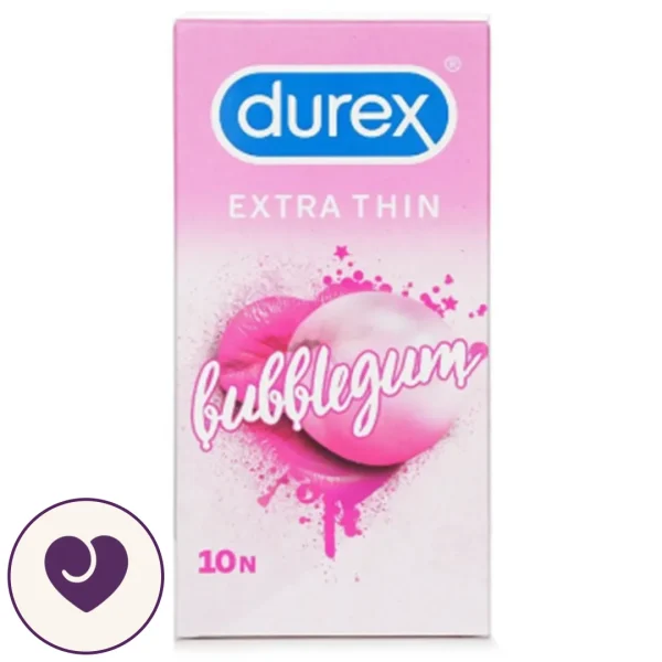 Durex Extra Thin Bubblegum Condoms (Pack of 10)