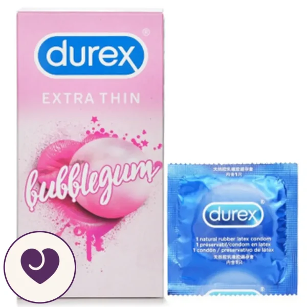 Durex Extra Thin Bubblegum Condoms (Pack of 10)