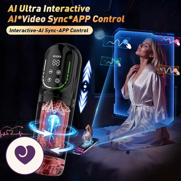 Eight-Mode Thrusting Suction Masturbator