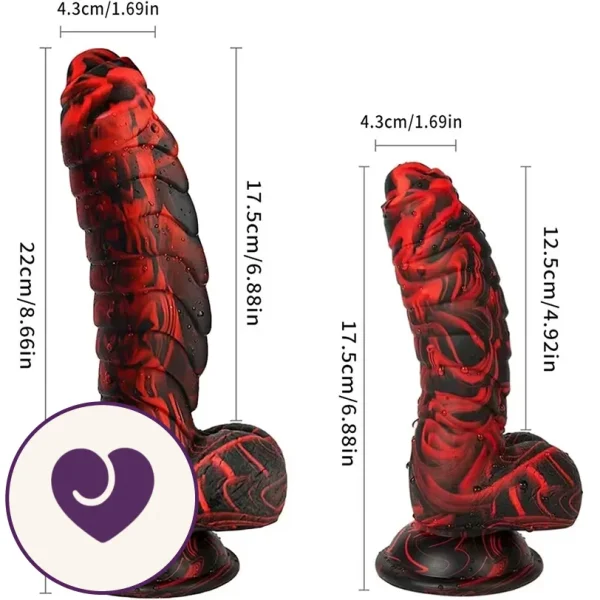 Fantasy Ribbed Dragon Silicone Dildo