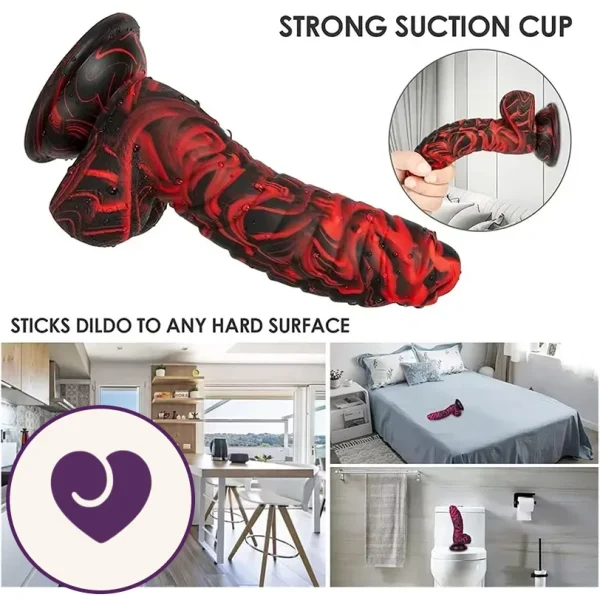 Fantasy Ribbed Dragon Silicone Dildo