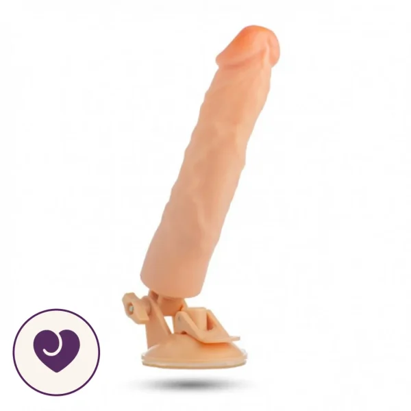 Flexible 9-Inch Suction Base Vibrating Dildo With Remote