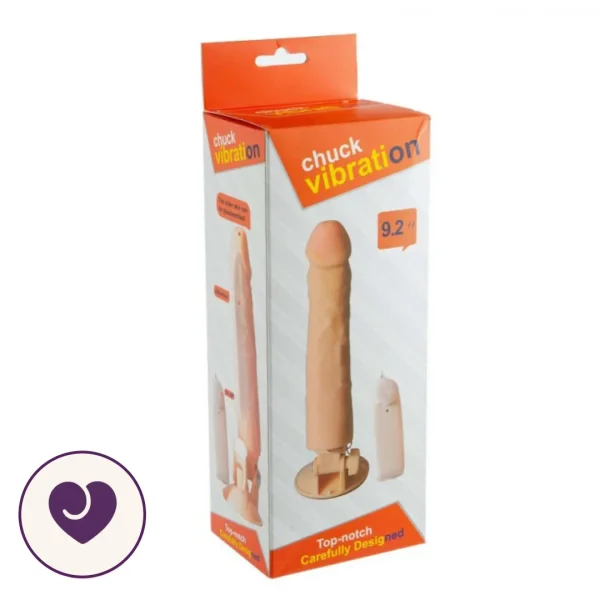 Flexible 9-Inch Suction Base Vibrating Dildo With Remote