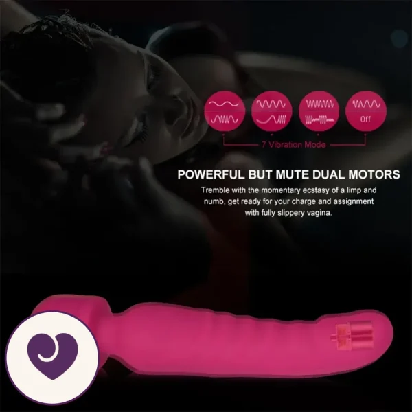 Flood Heated Bendable Wand Vibrator and Dildo