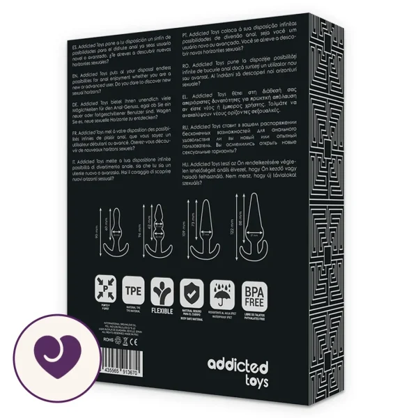 Four-Piece Graduated Anal Plug Set in Matte Black