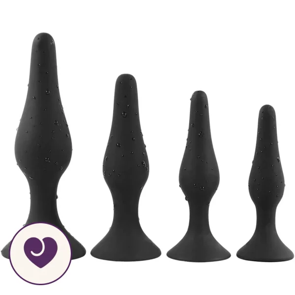 Four-Piece Silicone Anal Plug Set for Beginners to Advanced