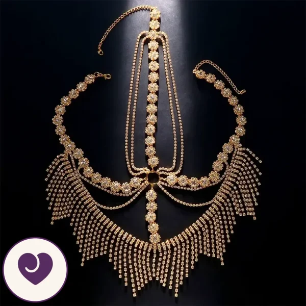 Gold Rhinestone Masquerade Mask