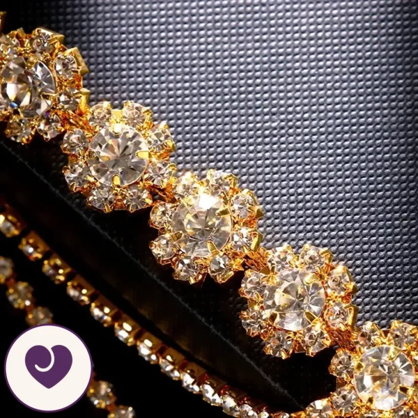 Gold Rhinestone Masquerade Mask