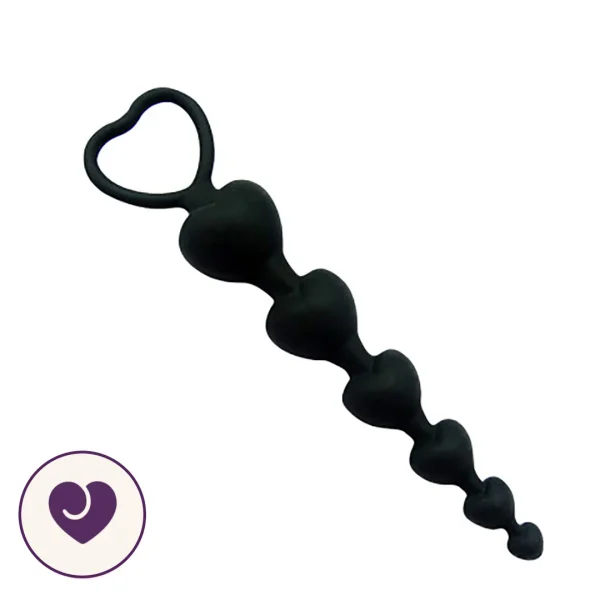 Heart-Shaped Silicone Anal Beads for Beginners