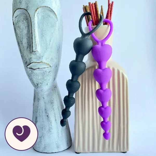 Heart-Shaped Silicone Anal Beads for Beginners