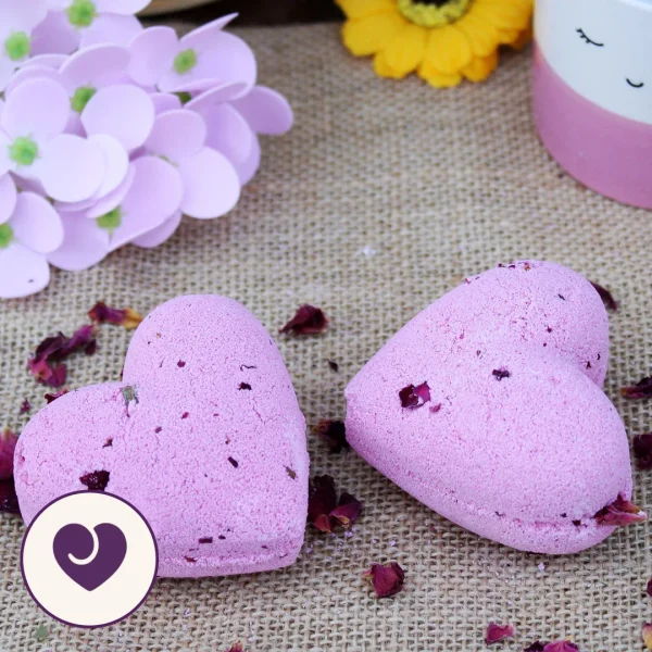 Heart-Shaped Ylang Ylang Bath Bomb Duo