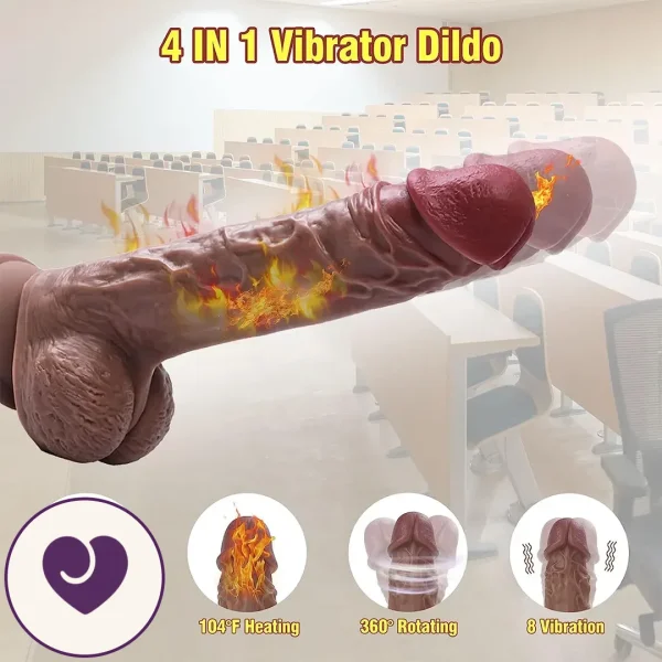 Heaven 4-in-1 Thrusting, Spinning and Heated Dildo